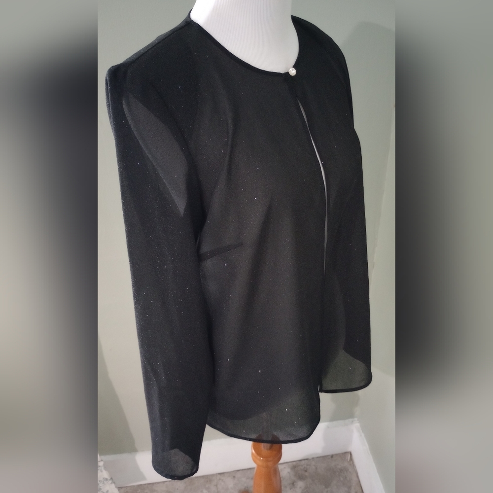 Formal Sheer Sparkle Jacket Cover Up S Small